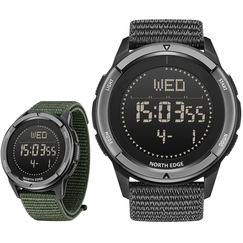 Outdoor Camping Japan - Digitale Herrenuhr, Sport, superleicht, Outdoor-Kompass, Schrittzähler,