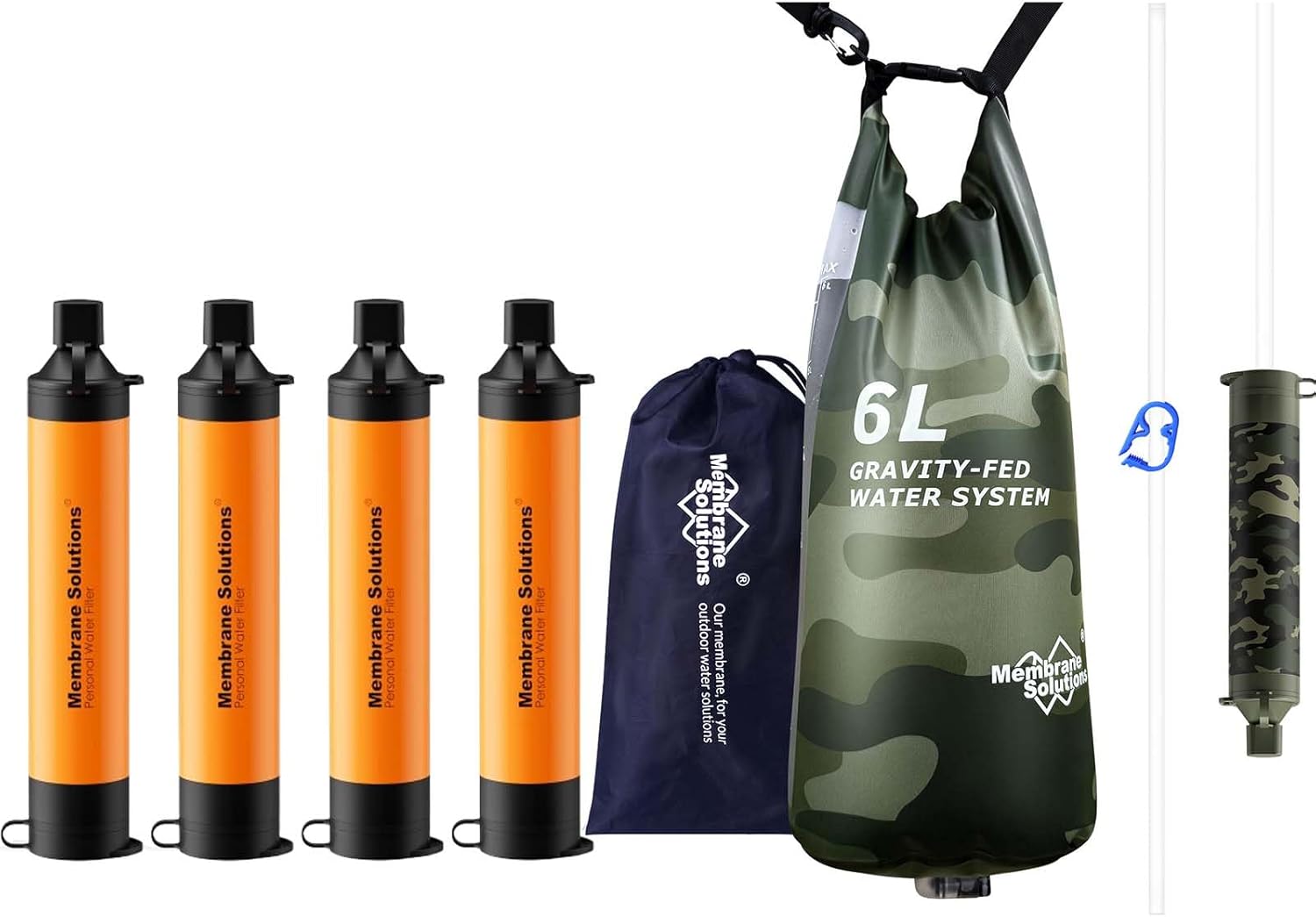 Portable Water Filter - Pro 6L Camo Gravity Wasserfilter mit