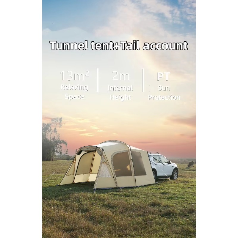 Outdoor Camping Car Tail Tent - Zeltfabrik Maßgefertigtes Outdoor Wasserdichtes Auto-Heckzelt Camping
