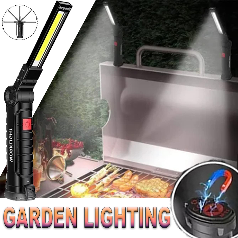 Camping Lantern - Tragbare LED-Taschenlampe mit Magnethaken, Outdoor-Reparatur-Arbeitsleuchte, wiederaufladbare