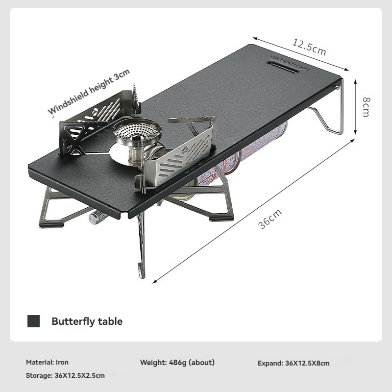 Outdoor Camping Kitchen Set - CAMPINGMOON GT-3 Schwarz Tragbares Camping-Küchentisch-Set mit
