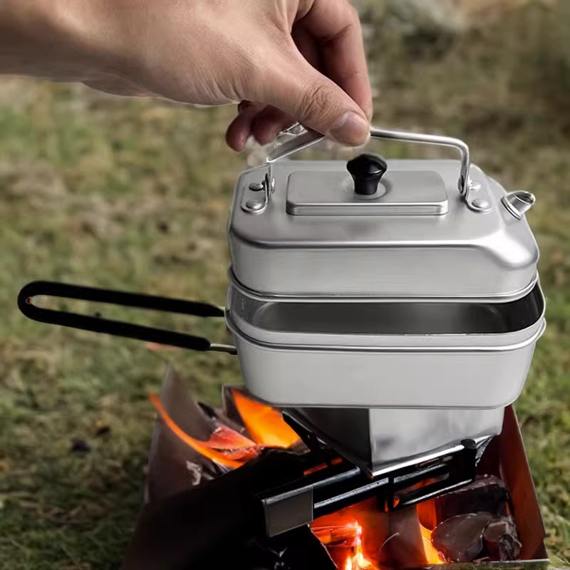 Outdoor Camping Kitchen Set - Ultraleichte tragbare Picknick Camping Touristen kessel