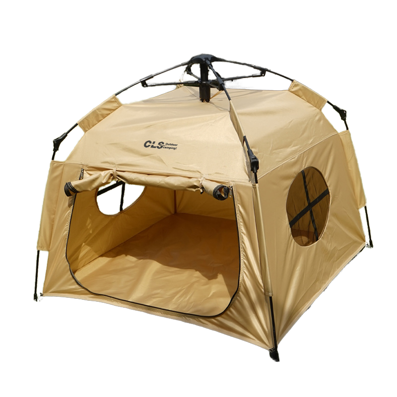 Outdoor Camping Dog Kennel - STLFCLS Oxford Doppelschicht 2000-3000mm Wasserdichtes Haustier-Zelt