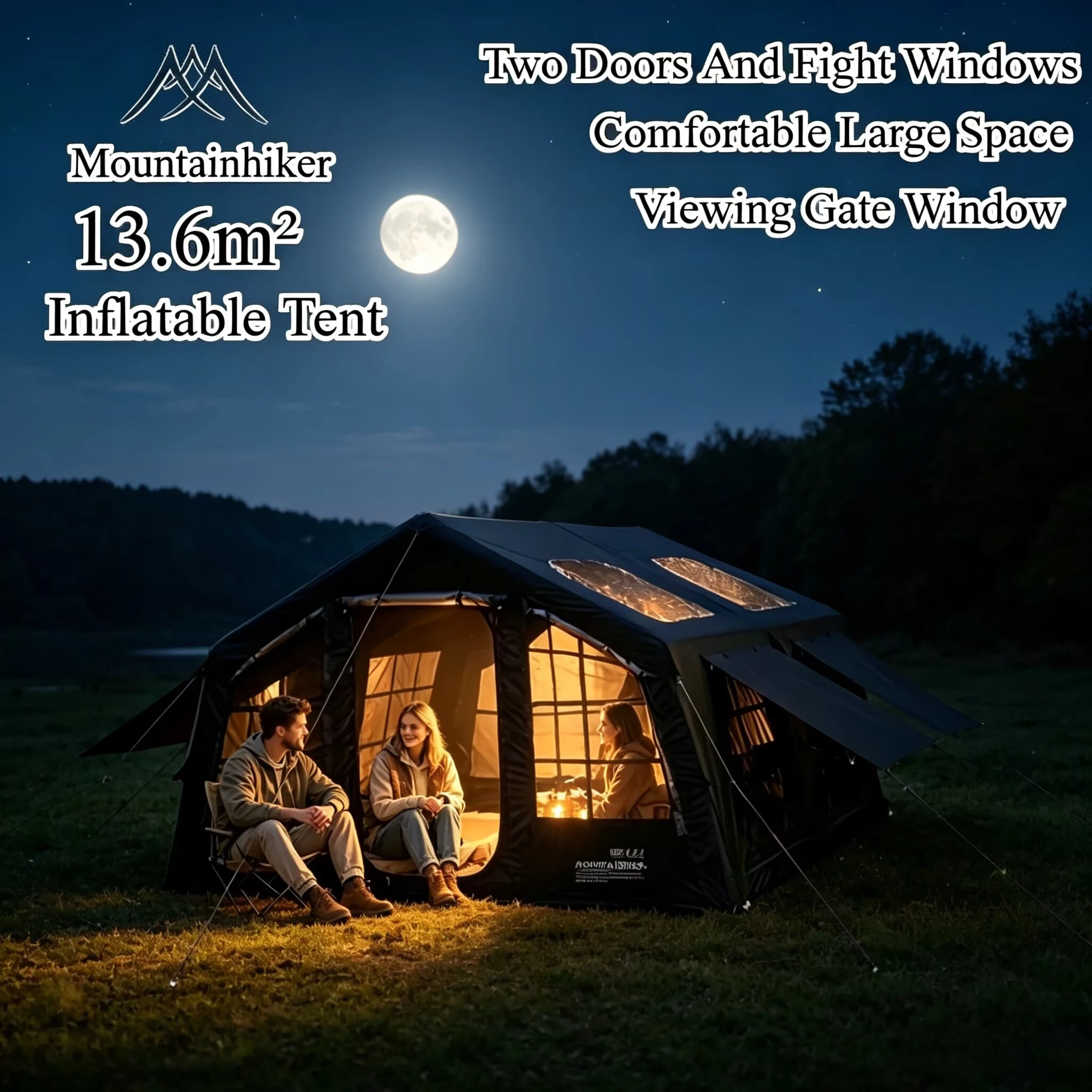 Outdoor Camping Inflatable Tent - Mountainhiker Aufblasbares Campingzelt für 4-8 Personen