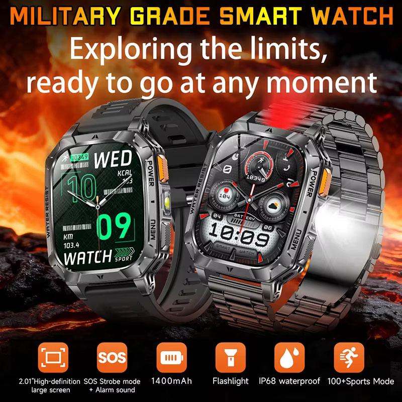 Outdoor Camping Japan - 2026 Neue Trendige Taschenlampe Herren Smartwatch