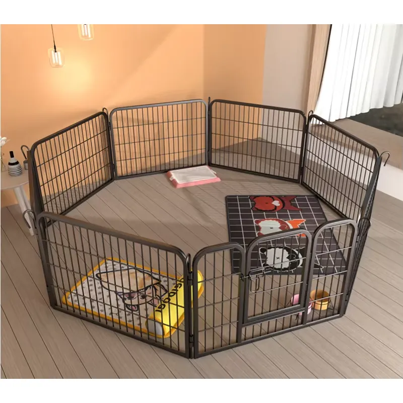 Outdoor Camping Dog Kennel - 8-Panel-Hundezwinger aus Metallstahl, Haustierzaun, Hundekäfig, Zwinger,