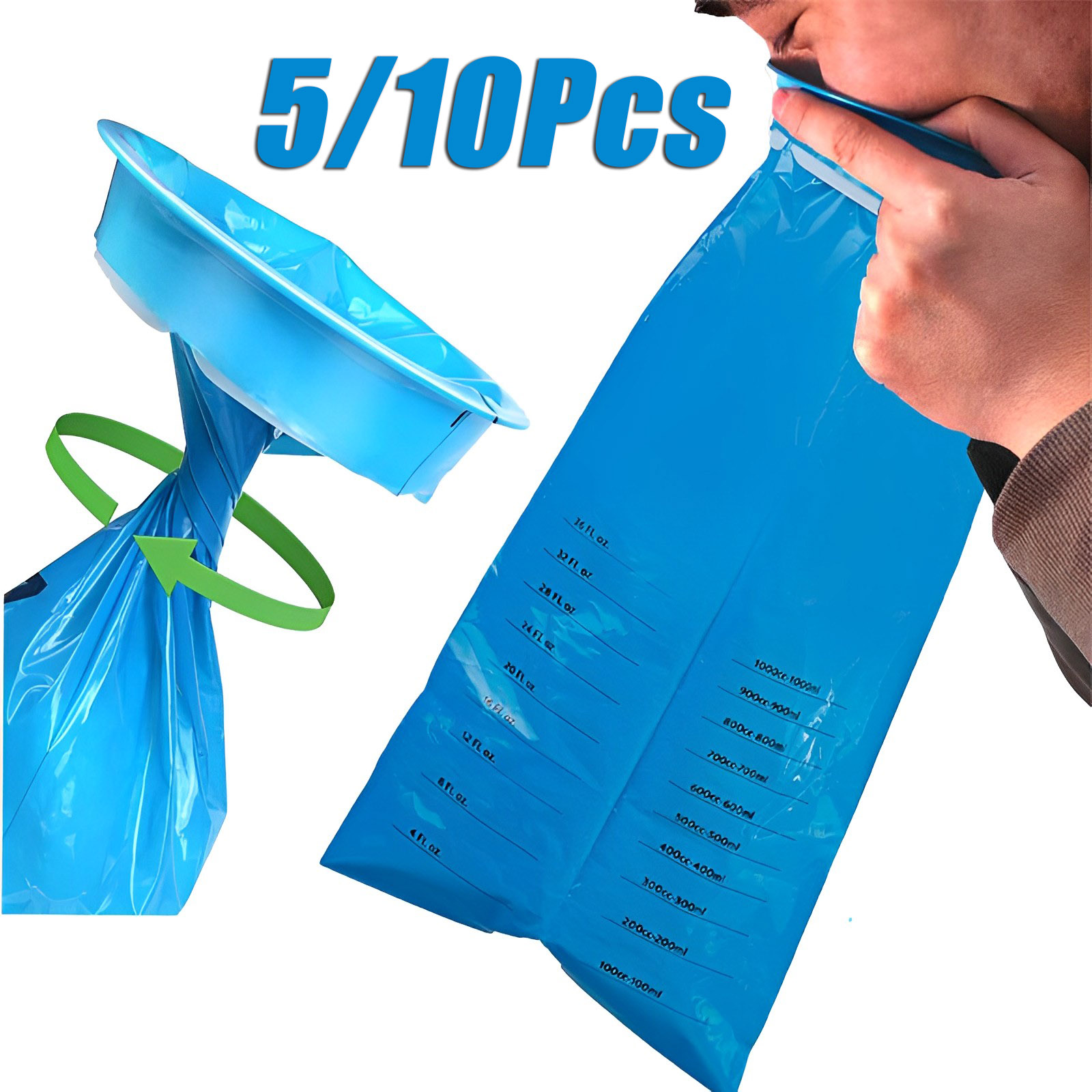 Bivvy Bag Emergency - 1000 ml Einweg Erbrochenes Beutel Tragbare