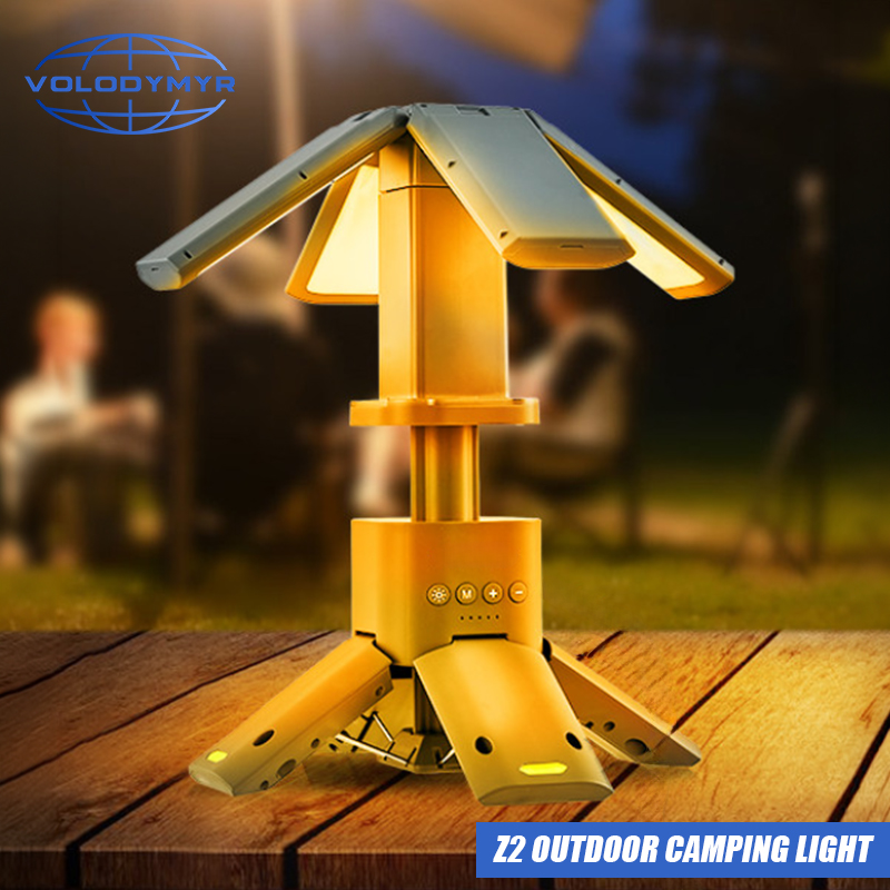 Outdoor Camping Car Tent - VOLODYMYR Hochleistungs-LED-Campinglampe mit Teleskopstativ, Tragbare Outdoor-Zeltleuchte