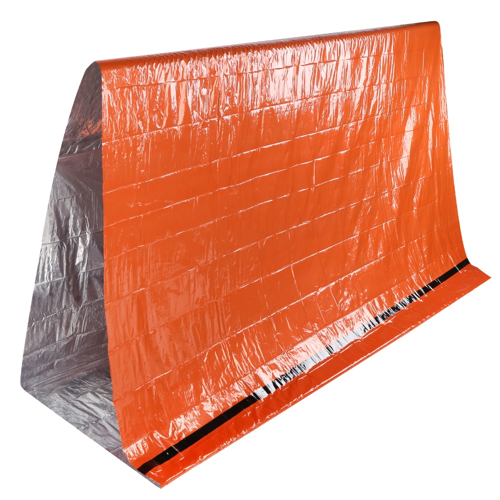 Outdoor Camping On Youtube - Langlebiges PE-Aluminium-Folien-Notfallzelt Reißfest Mit Pfeife Notunterkunft