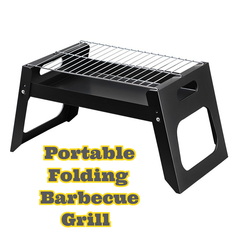 Outdoor Camping Ideas - Tragbarer Holzkohle-BBQ-Grill, faltbar, kompakt, Outdoor-Kochherd, Camping,