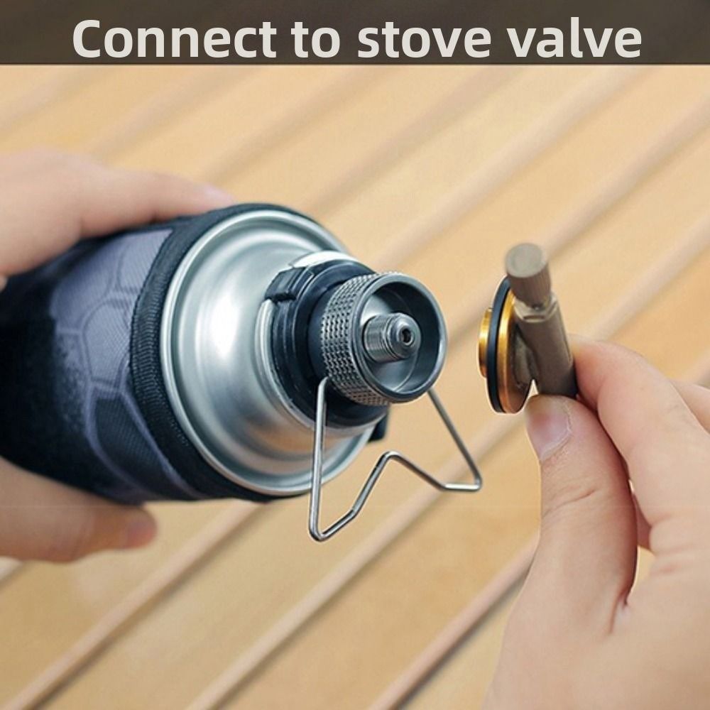 Outdoor Camping On Youtube - Aluminiumlegierung Butan-Adapter Schraubventil-Düse Universeller Gasumwandlungsaufsatz Campingkocher-Adapter