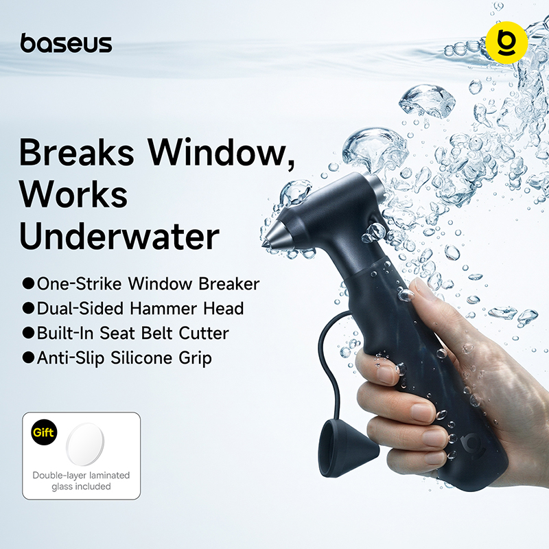 Bivvy Bag Emergency - Baseus GoTrip DT2 Auto-Sicherheitshammer 2-in-1 Fensterzerschläger
