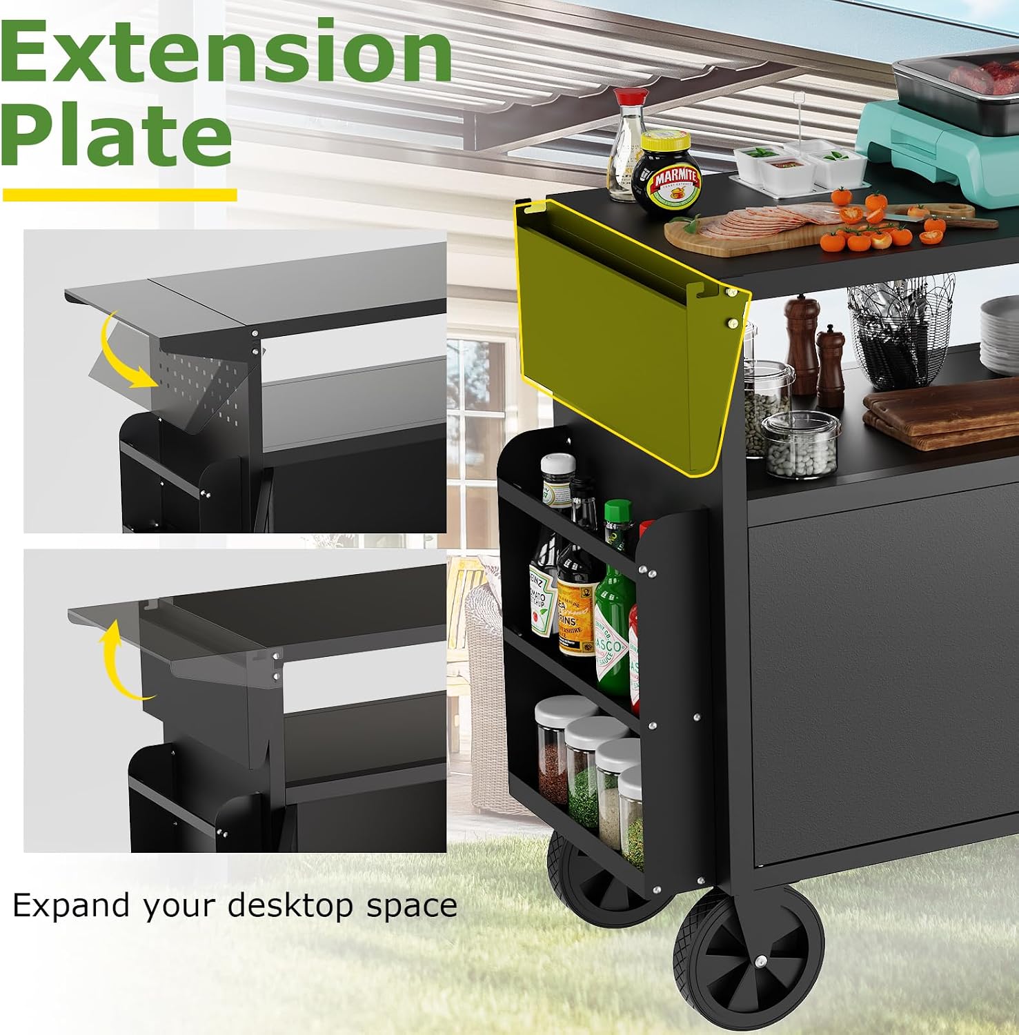 Outdoor-Grillwagen mit Staurau – Kitchen Outdoor Camping Bewertung und Preis