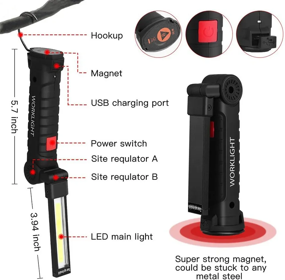 Tragbare COB-LED-Taschenlampe, – Camping Lantern Bewertung und Preis