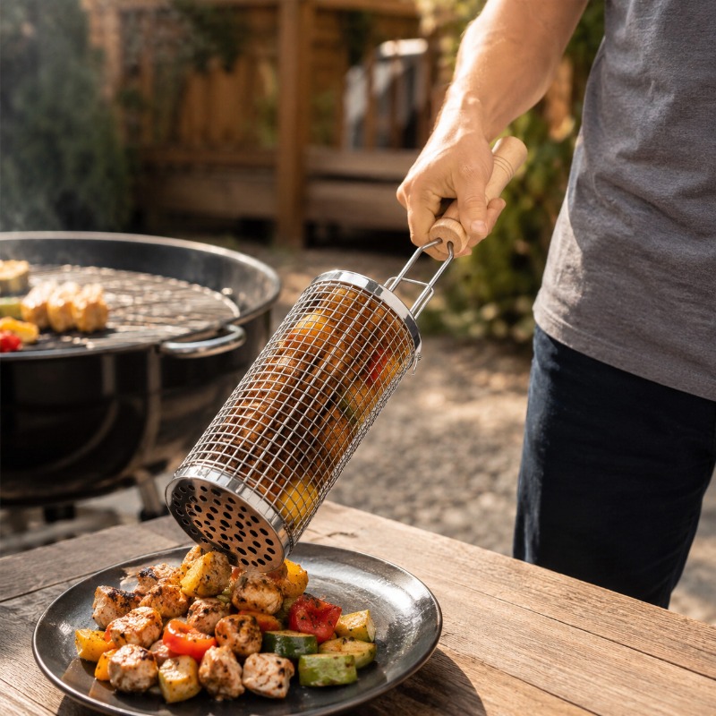 Runder Grillkorb-Set aus Edels – Outdoor Camping Outfit Bewertung und Preis